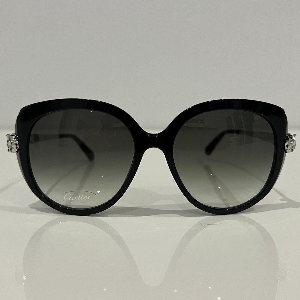 CARTIER BLACK PANTHER SUNGLASSES NEW - Picture 4 of 16